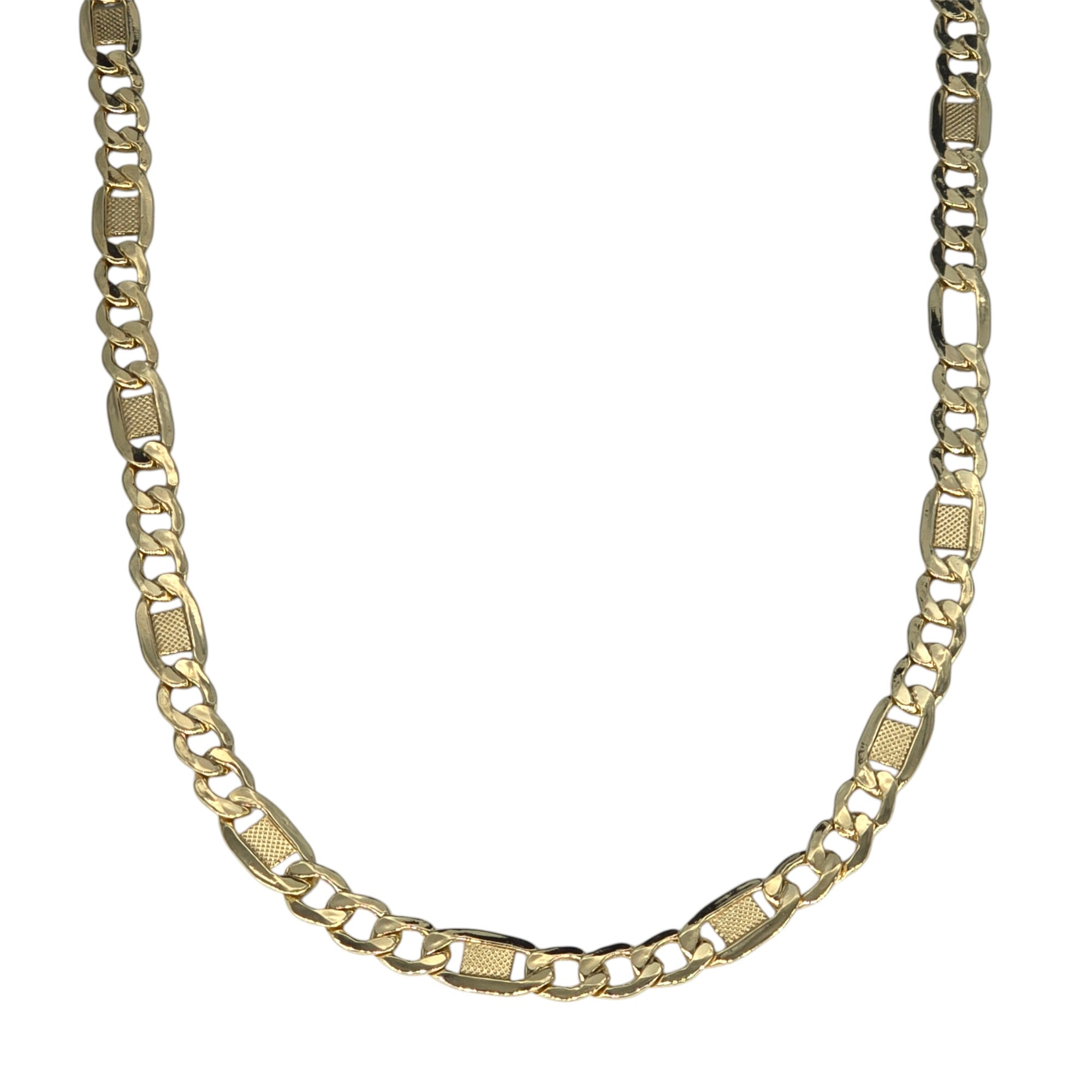 Collana Argento Doppio Bagno Oro Giallo Modello 3+1 50 cm