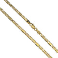 Collana in Argento Bagno Oro Giallo Modello 3+1 50 cm