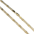 Collana Argento 925 Doppio Bagno Oro Giallo Modello 3+1 - 50 cm