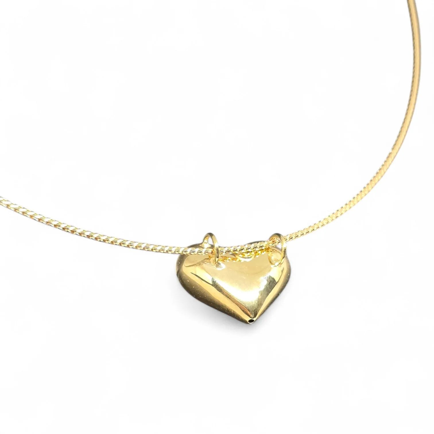 Girocollo donna in oro giallo 18 kt con pendente cuore