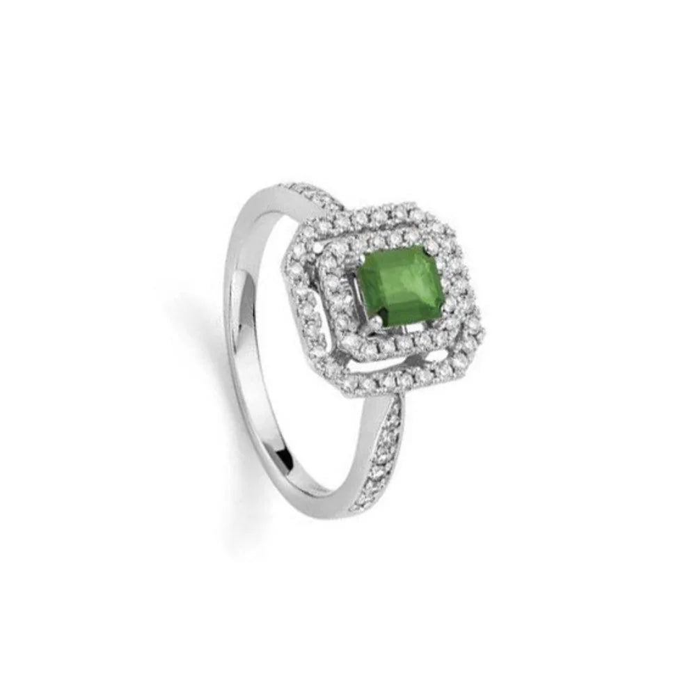 Damenring Donnaoro aus Gold mit Diamanten und Smaragd dcae9364.040