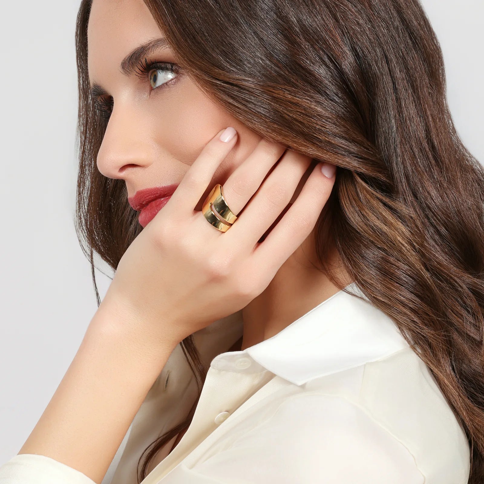 Anello in bronzo dorato lux 2844 Unoaerre donna