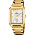 Orologio festina classico uomo rettangolare dorato f20678/2