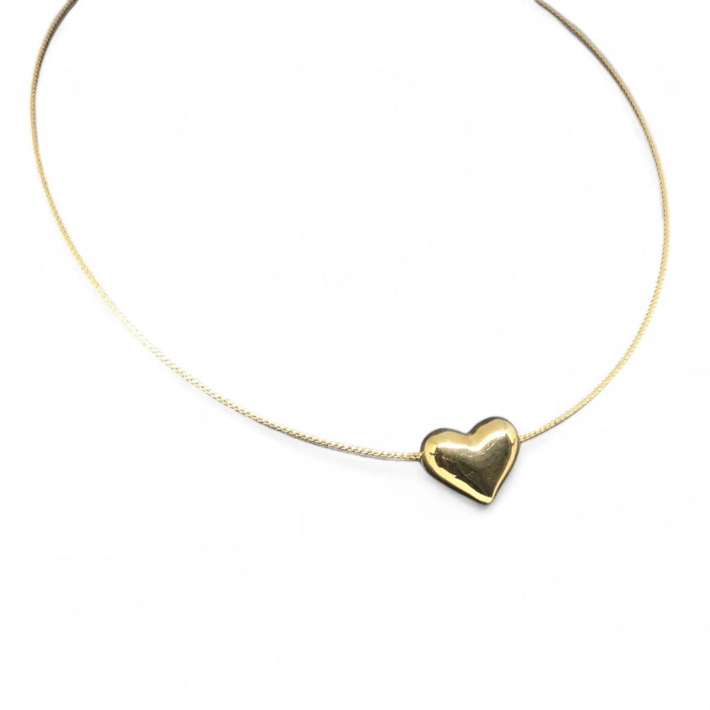 Girocollo donna in oro giallo 18 kt con pendente cuore