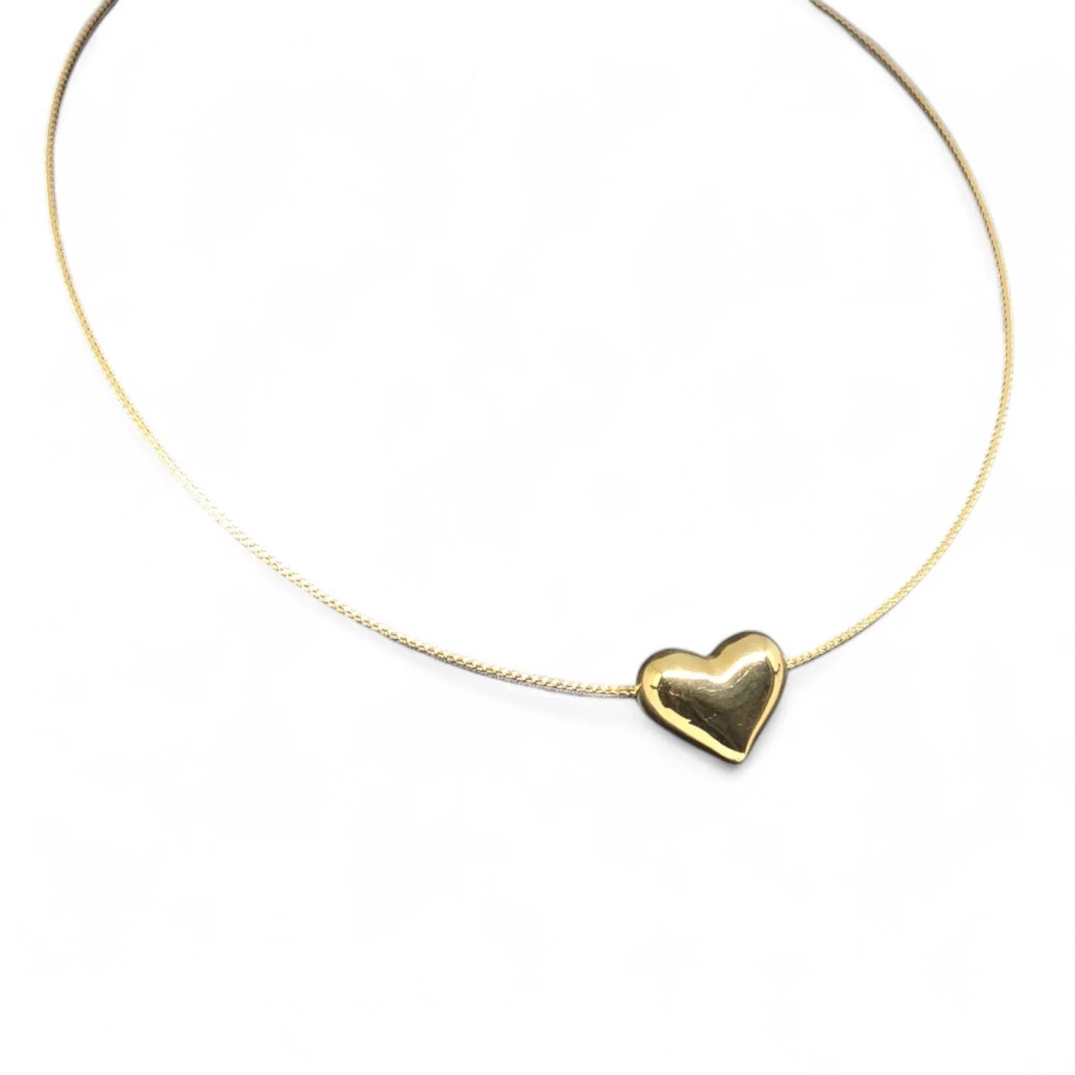 Girocollo donna in oro giallo 18 kt con pendente cuore