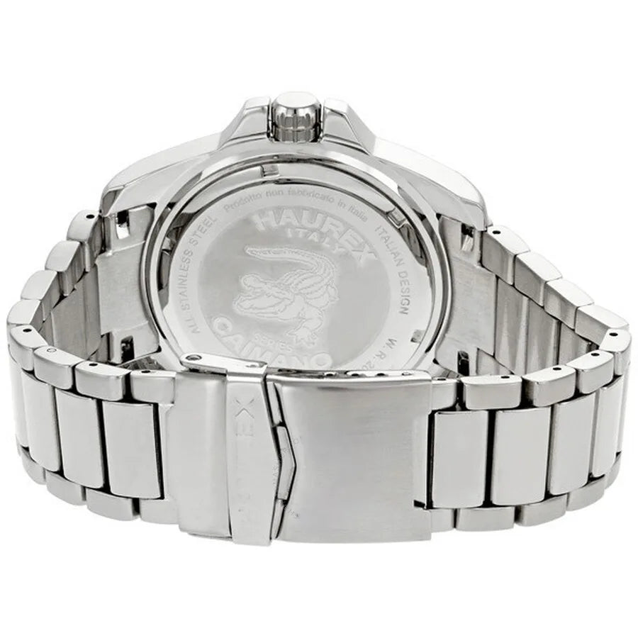 Haurex Italy Caimano Black Dial Watch #7A354UNR- Orologio da uomo