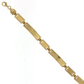Bracciale uomo in oro 18 carati maglia a piastra piatta