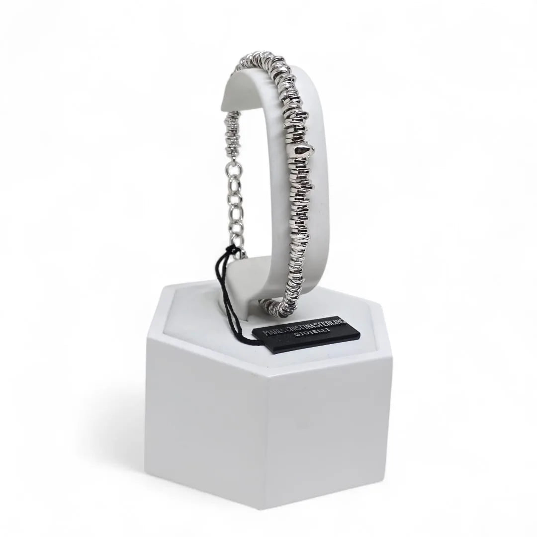 Bracciale Regolabile da uomo con teschio Maria Cristina Sterling B7038