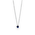 Collana iGold con cuore blu in Oro giallo 375 9Kt