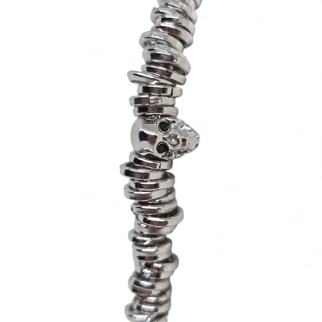 Bracciale Regolabile da uomo con teschio Maria Cristina Sterling B7038