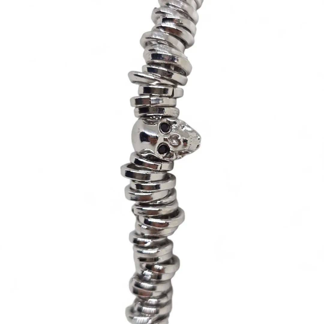 Bracciale Regolabile da uomo con teschio Maria Cristina Sterling B7038