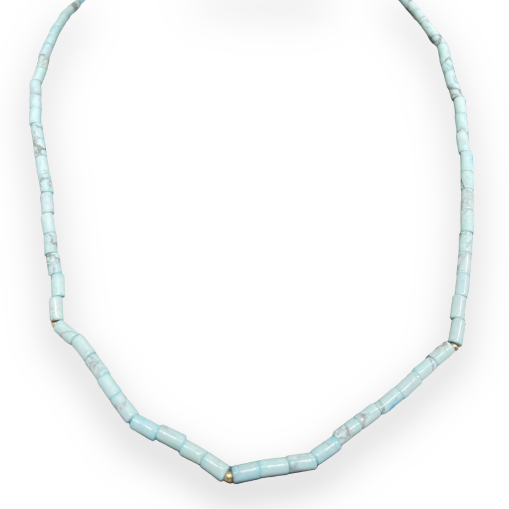 Collana fine con pietre in turchese Oro 750 18KT