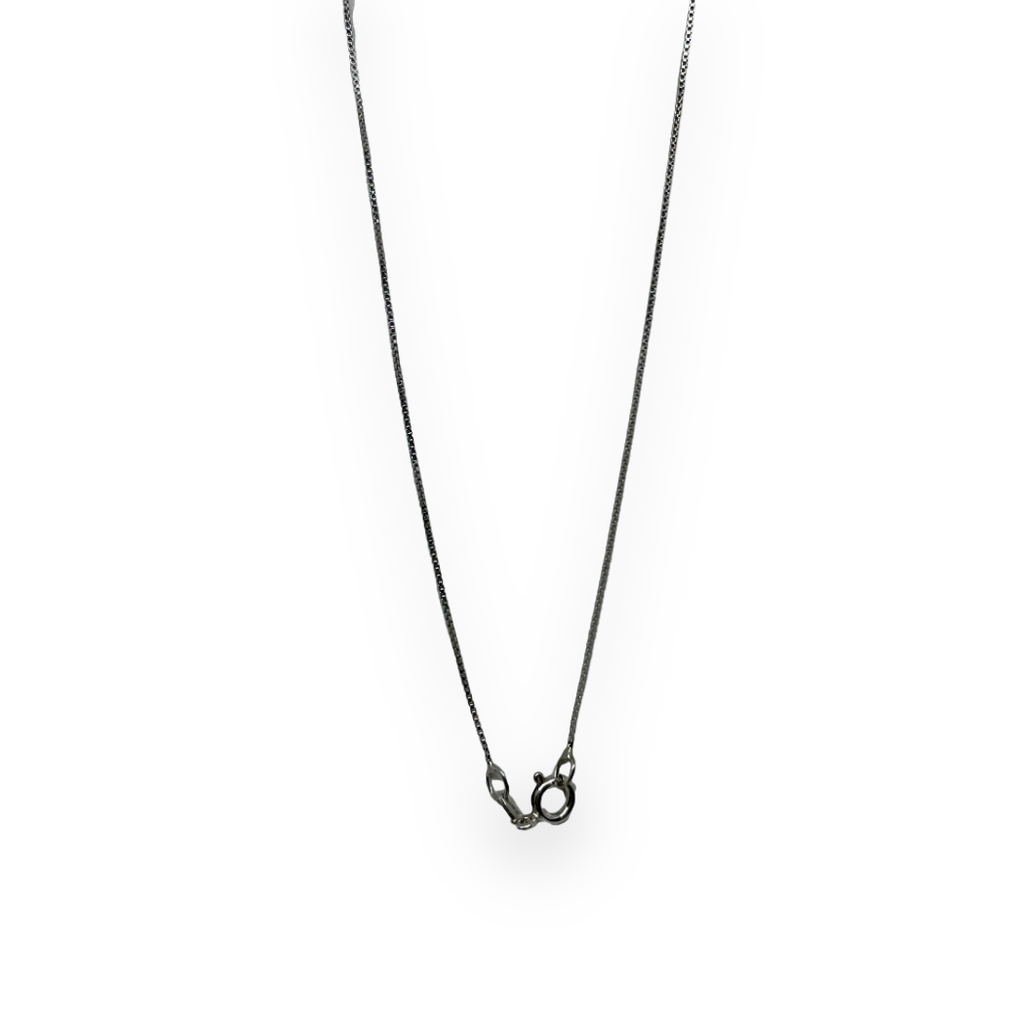 Collana in argento con pietra circolare turchese
