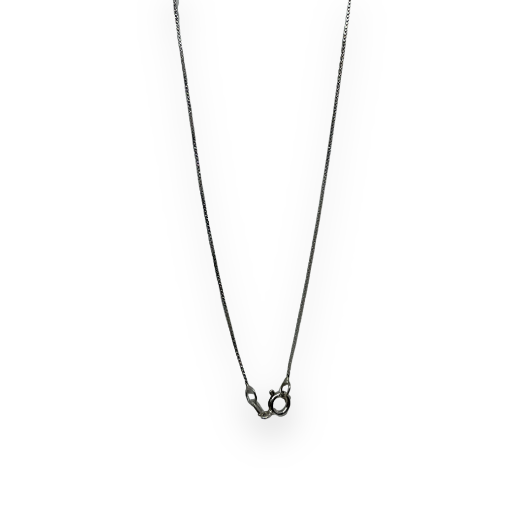 Collana in argento con pietra circolare turchese