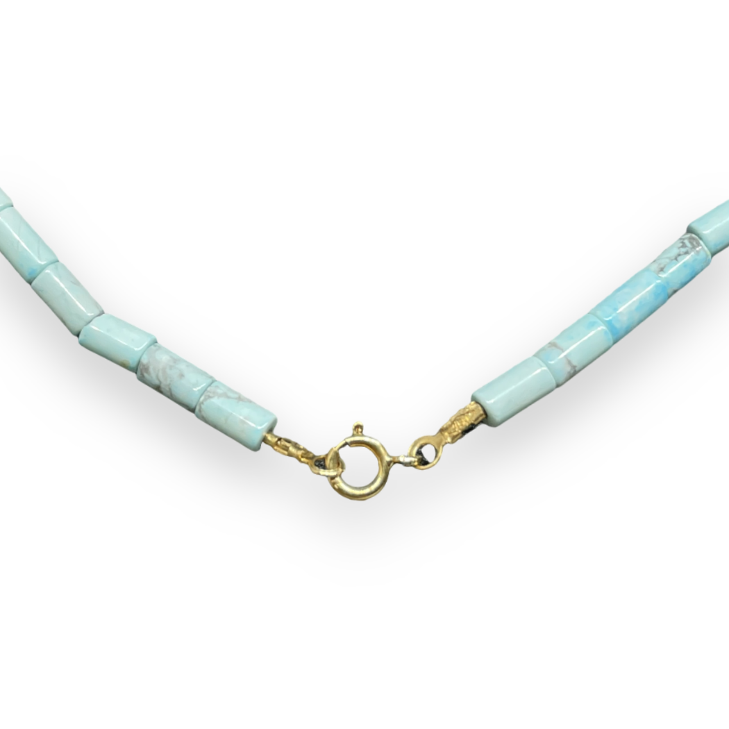 Collana fine con pietre in turchese Oro 750 18KT