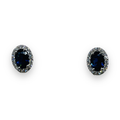 Orecchini iGold con punto luce blu Oro Bianco 375 9KT