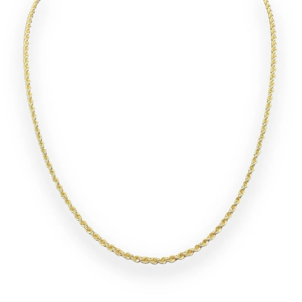 Collana in oro giallo 18 carati modello funetta 60 cm unisex