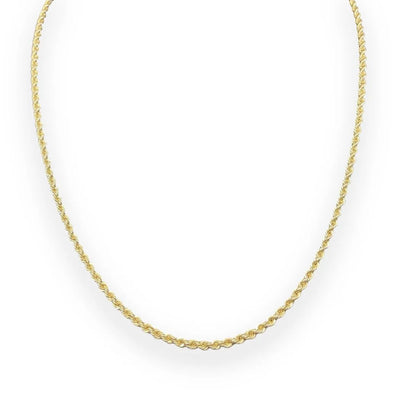 Halskette aus 18 Karat Gelbgold, Kordelkette, 60 cm, unisex