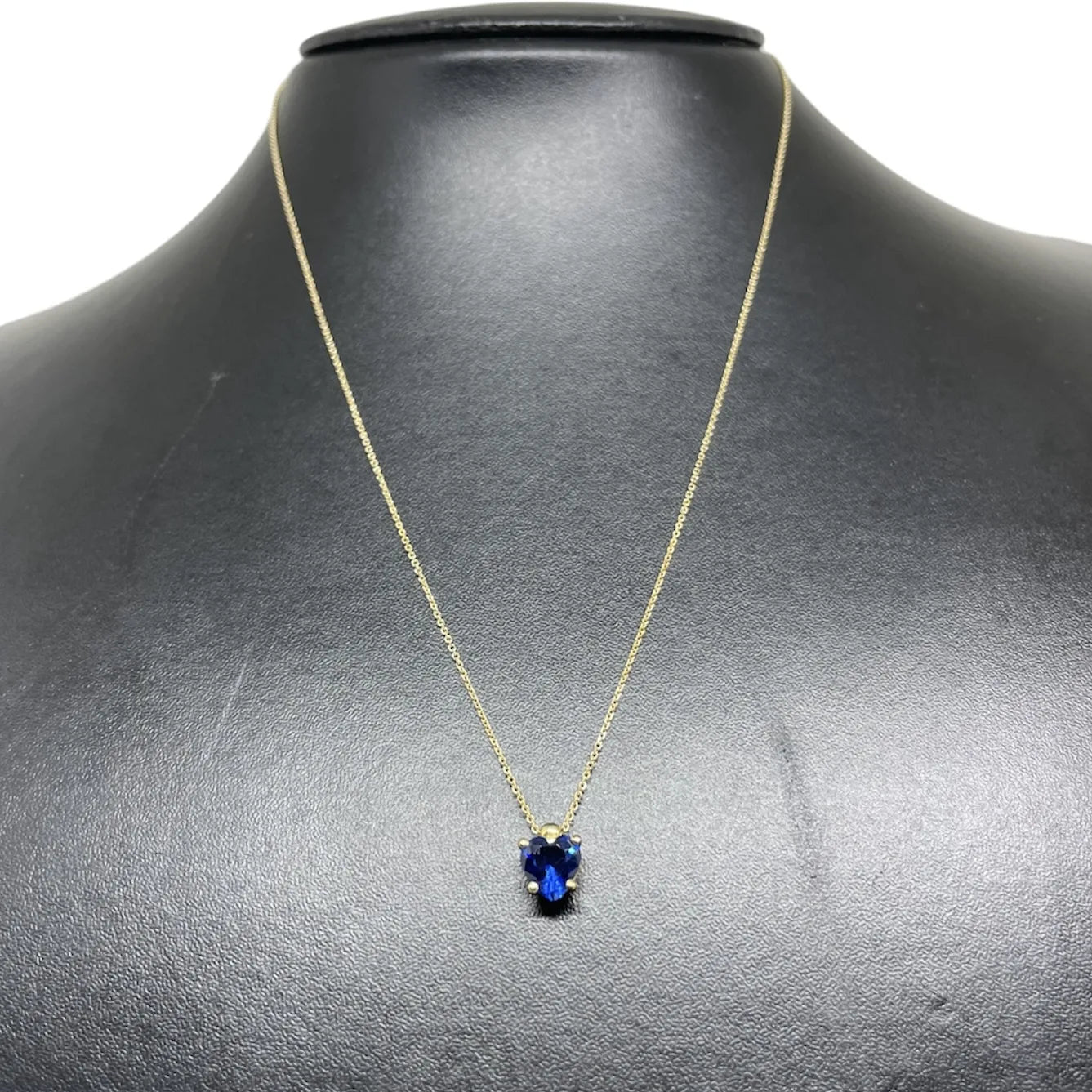 Collana iGold con cuore blu in Oro Giallo 375 9Kt