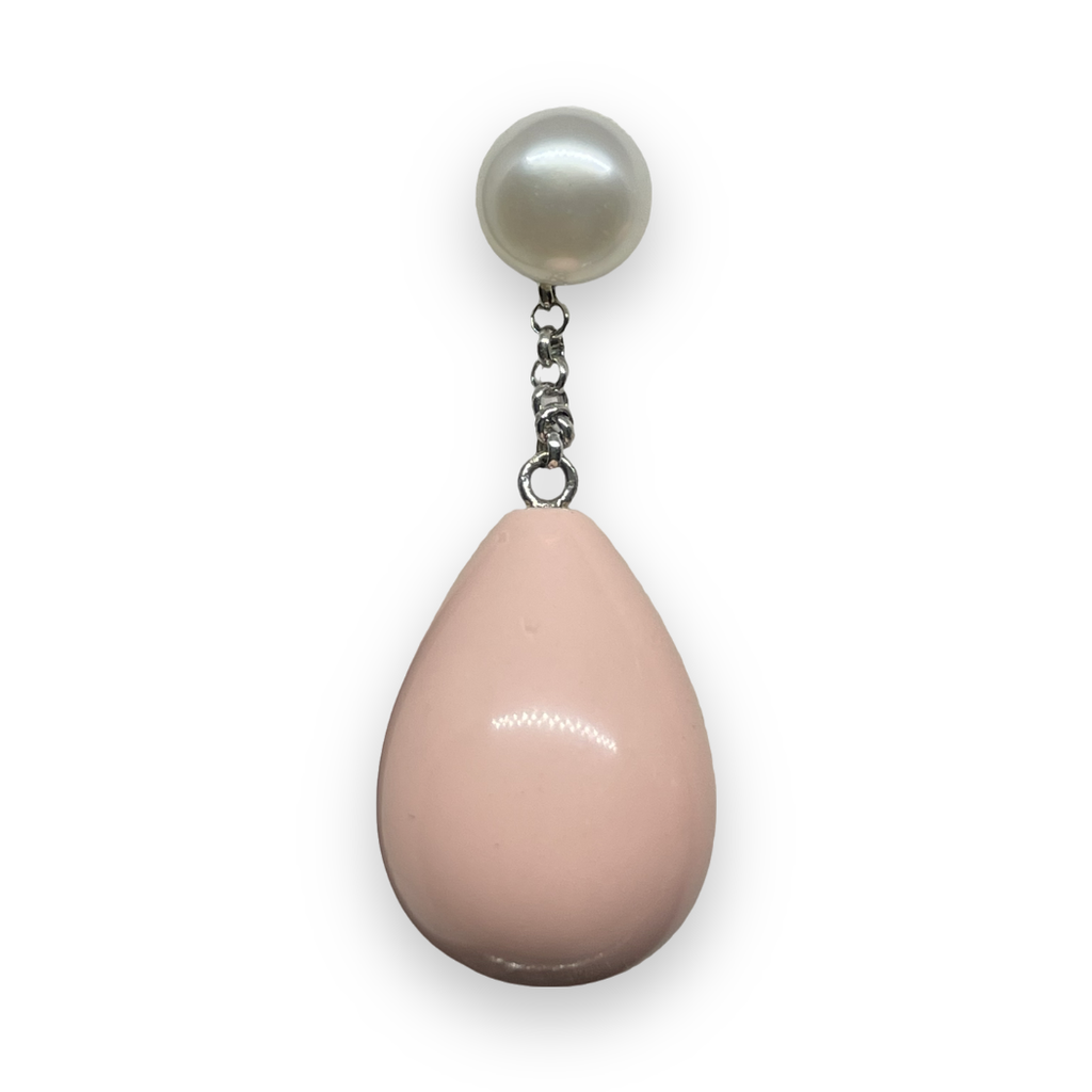 Orecchini in corallo rosa con perla bianca PER1218CM