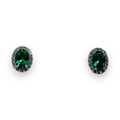 Orecchini iGold verde Oro Bianco 375 9KT