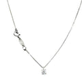 Collana iGold con piccolo punto luce in Oro Bianco 375 9Kt