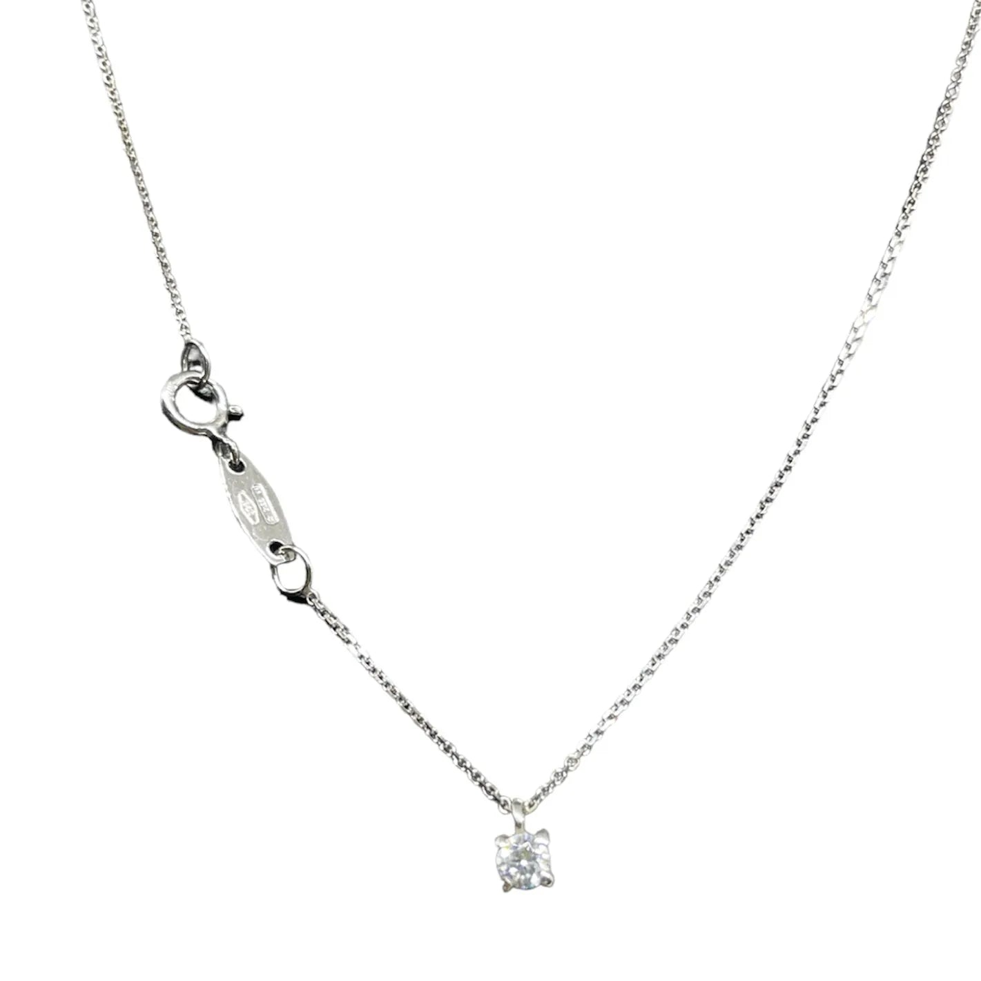 Collana iGold con piccolo punto luce in Oro Bianco 375 9Kt
