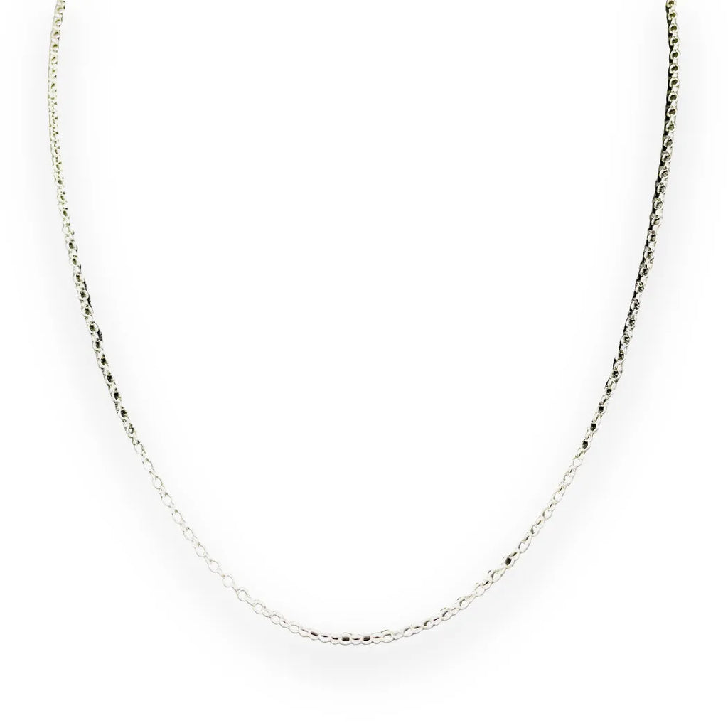 iGold Halskette aus 9 Karat Weißgold 44 cm