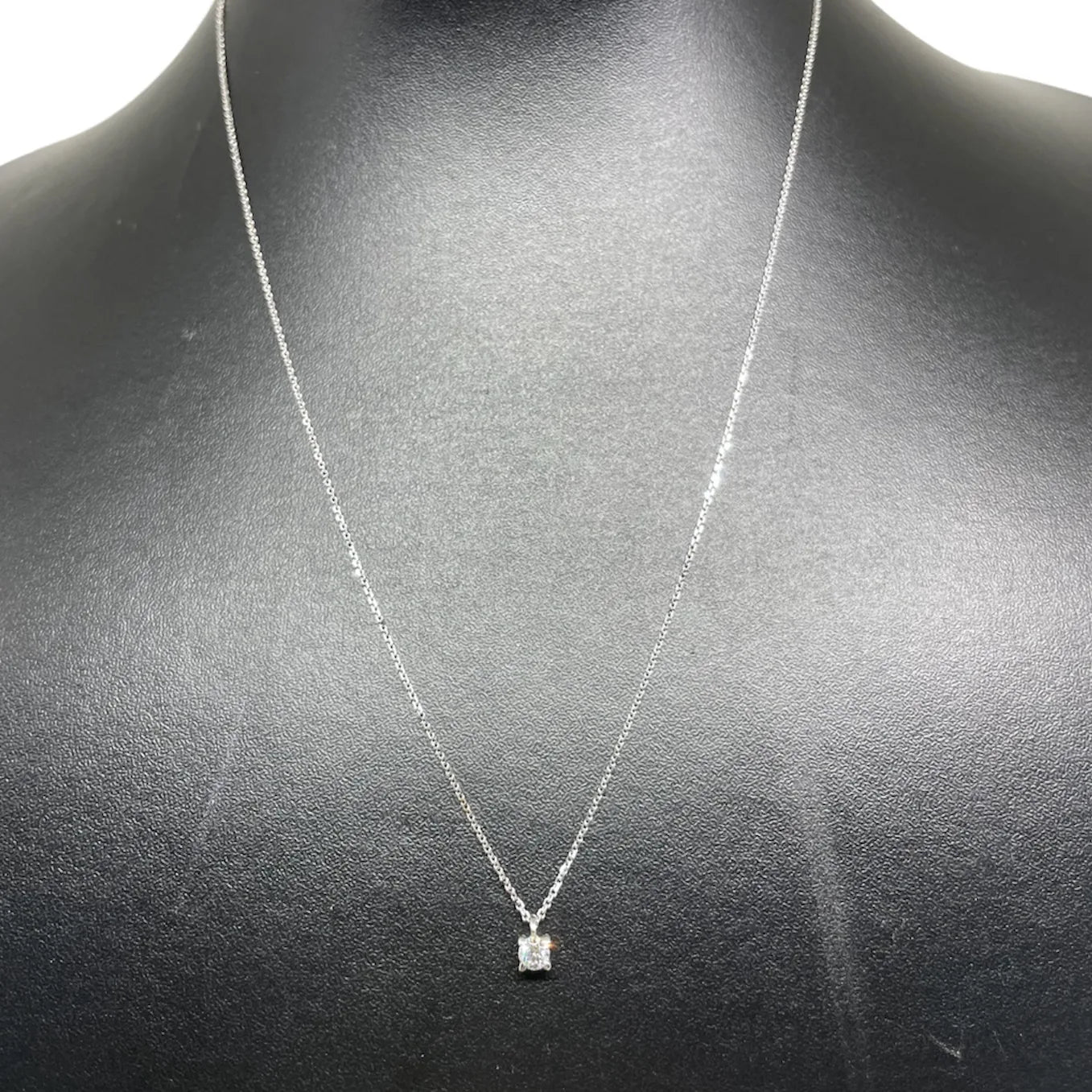 Collana iGold con piccolo punto luce in Oro Bianco 375 9Kt