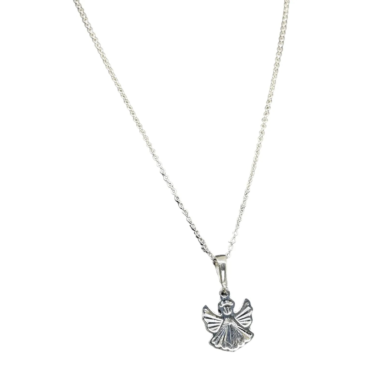 Collana iGold con angelo in Oro Bianco 375 9Kt