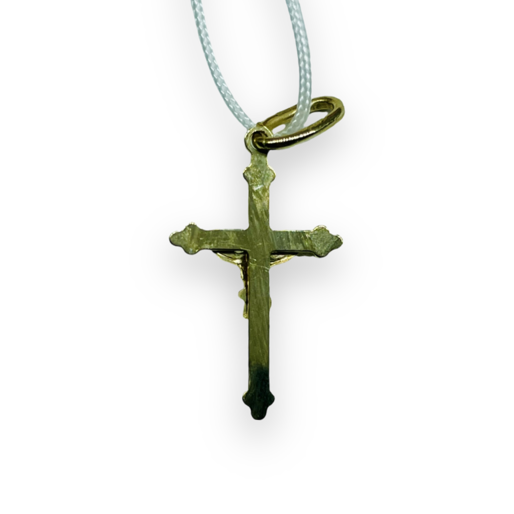 Ciondolo croce e corpo di Cristo in Oro Giallo 375 9KT