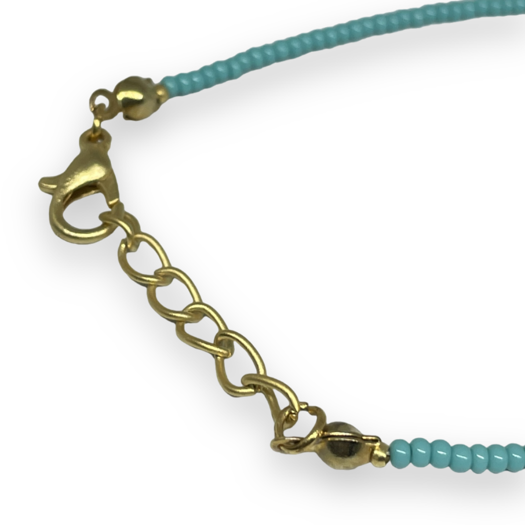 Bracciale bigiotteria sottile in pasta di turchese 3mm