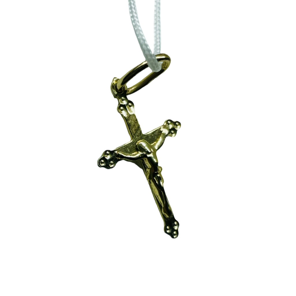 Ciondolo croce e corpo di Cristo in Oro Giallo 375 9KT