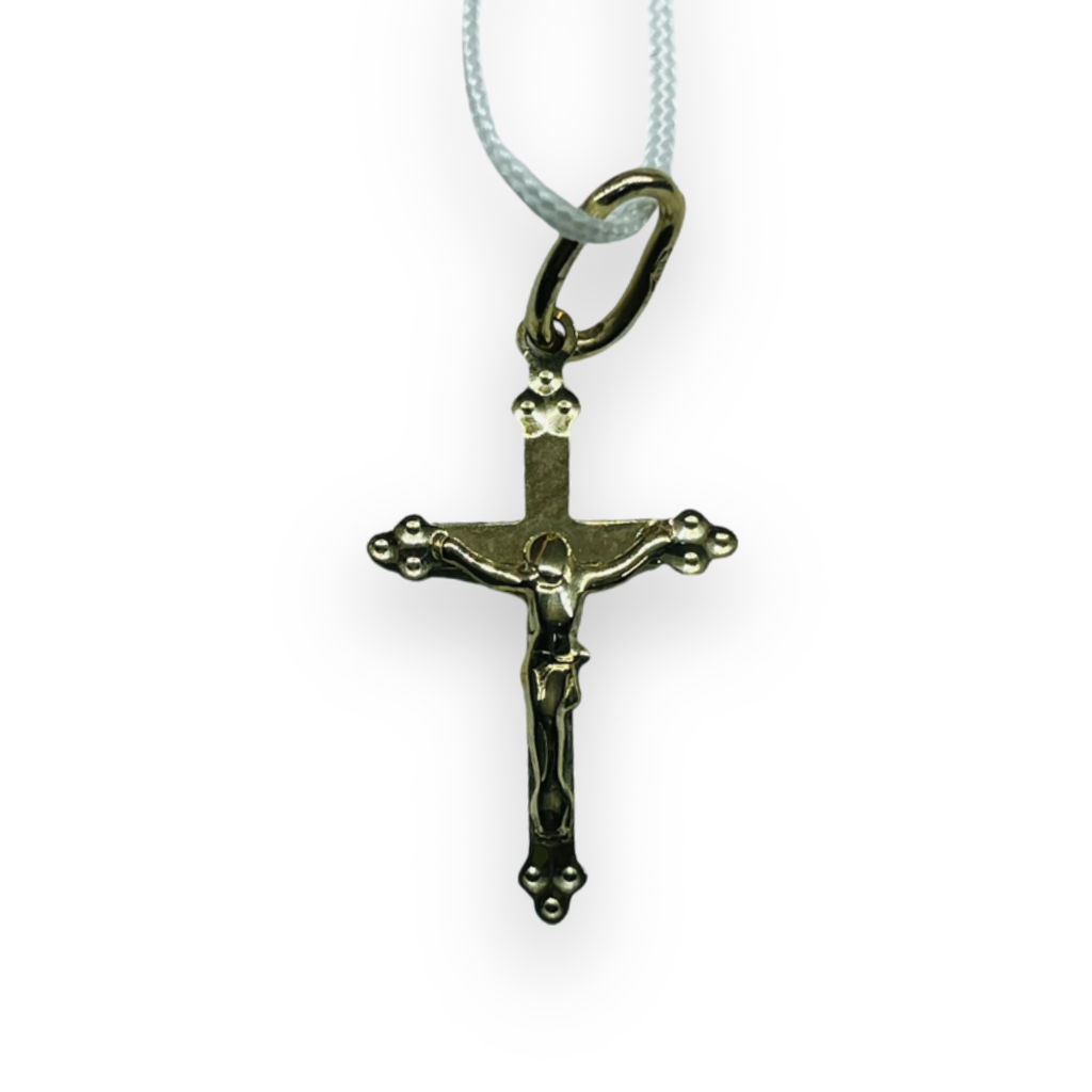Ciondolo croce e corpo di Cristo in Oro Giallo 375 9KT