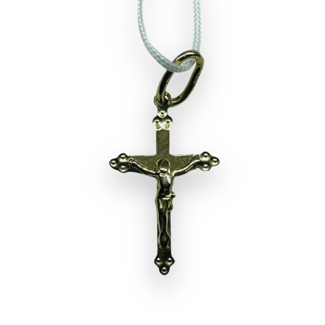 Ciondolo croce e corpo di Cristo in Oro Giallo 375 9KT