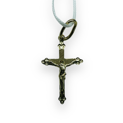 Ciondolo croce e corpo di Cristo in Oro Giallo 375 9KT