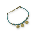 Bracciale bigiotteria sottile in pasta di turchese 3mm