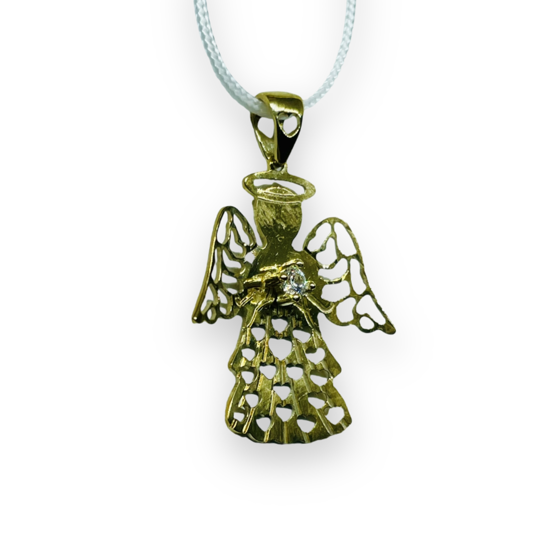 Ciondolo angelo con punto luce in Oro Giallo 375 9KT