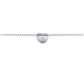 Collana donna in oro bianco con cuore e diamante Donnaoro dhpf9419.001