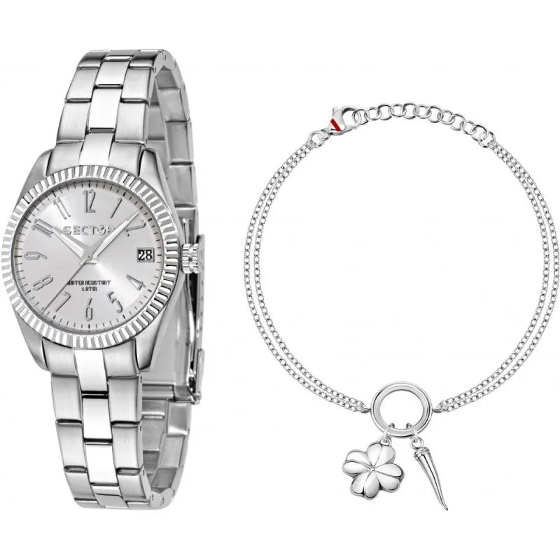 Geschenkset Uhr und Armband Sector Only Time Glücksbringer Damen R3253579530