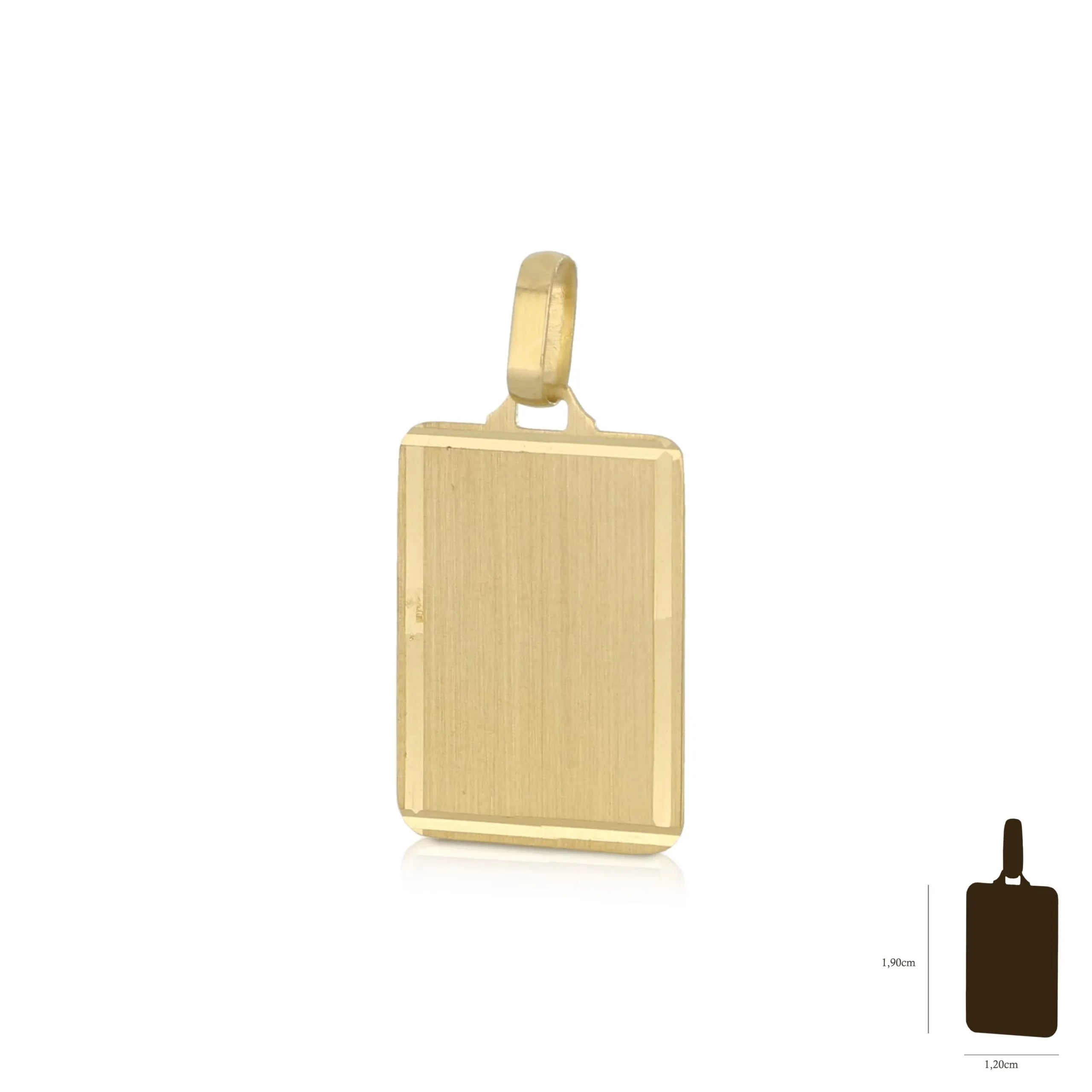 Medaglia personalizzabile in oro giallo 18kt