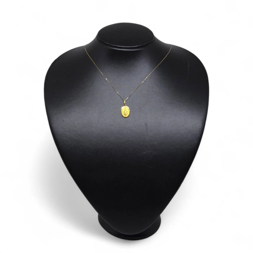 Collana con Medaglia in oro giallo Madonna Miracolosa