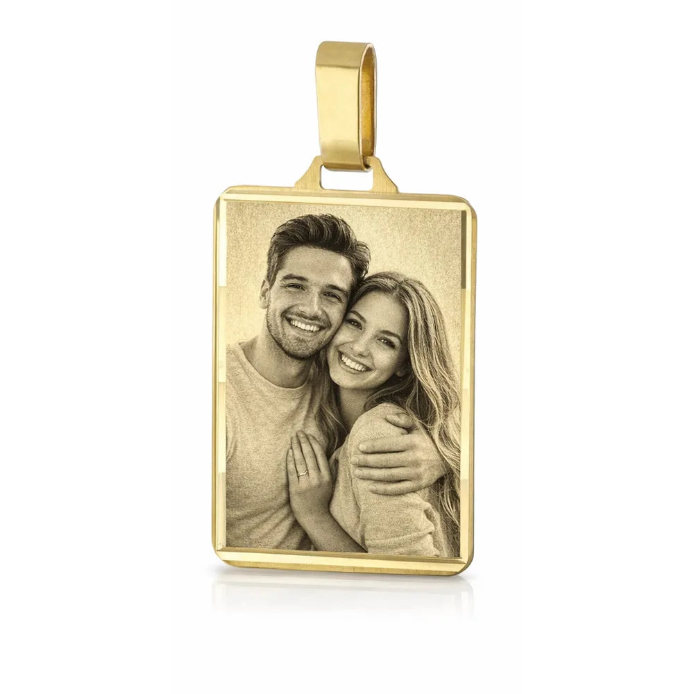 Medaglia personalizzabile in oro giallo 18kt