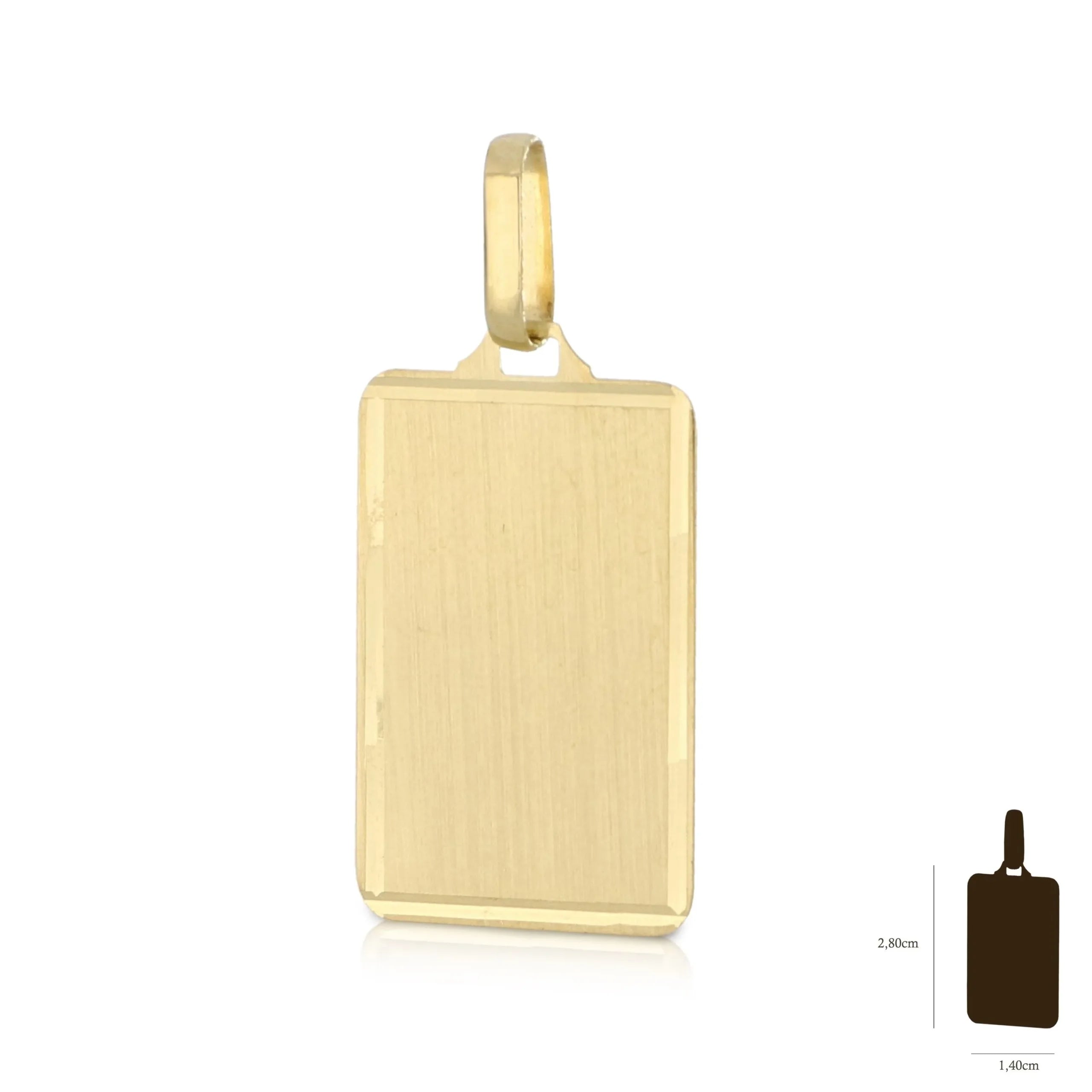 Medaglia personalizzabile in oro giallo 18kt