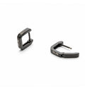 Orecchini 4US Cesare Paciotti gioiello unisex 4UOR5676 a cerchio in acciaio nero