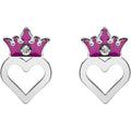 Orecchini bambina cuore Disney Princess acciaio e600187rwl.cj