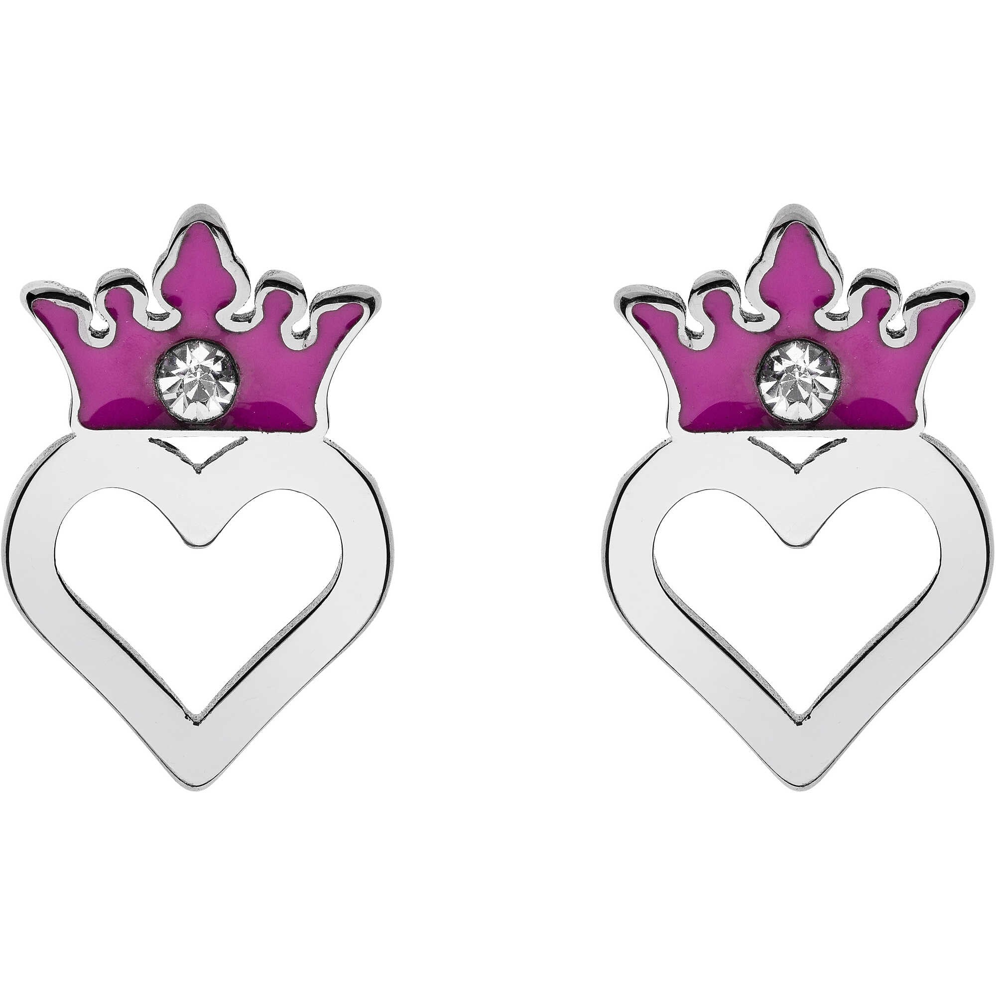 Orecchini bambina cuore Disney Princess acciaio e600187rwl.cj
