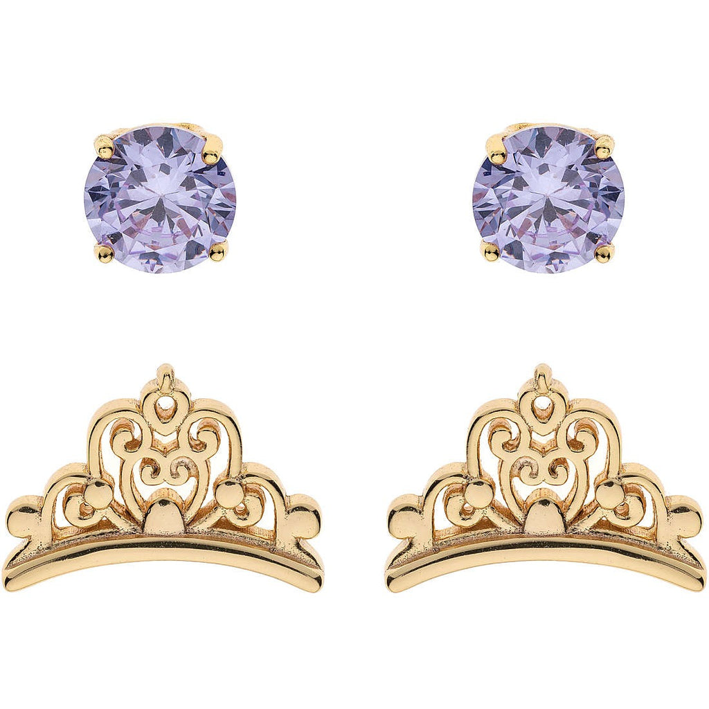 Orecchini bambina gioielli Disney Princess SS00002YZAL.CS corona e punto luce