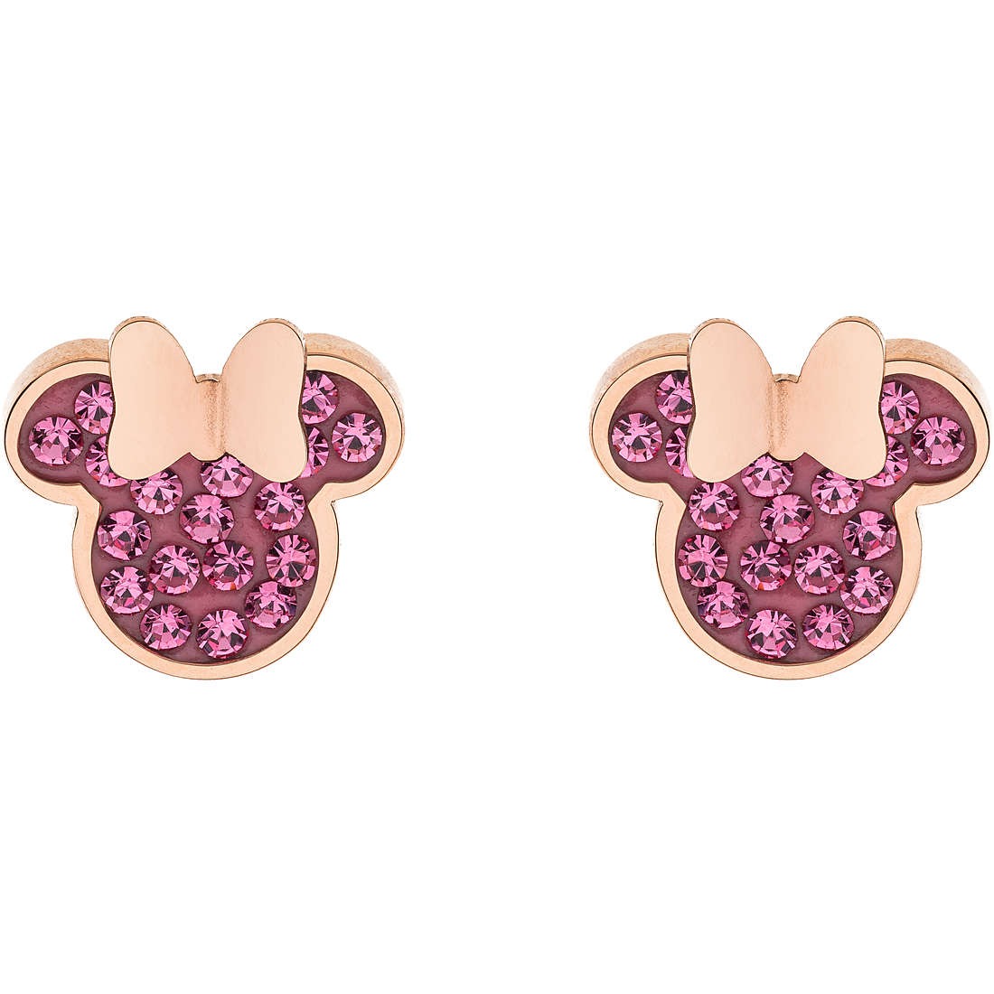 Orecchini bambina gioielli Disney Mickey and Minnie e600177prpl-b.cj colore rosato