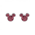 Disney Kinderohrringe Mickey Mouse aus Stahl und rosafarbenen Zirkonia E600178RPL-B.CS